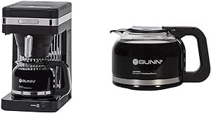 BUNN CSB2B Speed Brew Elite 10-Cup Coffee Maker, Black/SST & 10 Cup Drip Free Carafe