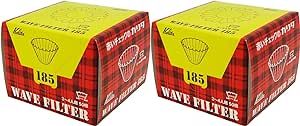 Kalita Wave Series KWF-185#22210 Coffee Filter, White, For 2-4 People, 50 Sheets x 2 Packs