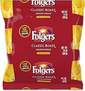 Folgers Coffee Filter Packs, Classic Roast, 1.4 Oz Pack, 40/carton